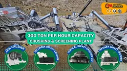300 TPH Capacity Crushing Plant Installation