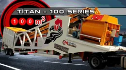 100 m3 Capacity Mobile Ready Mix Concrete Batching Plant Shipment