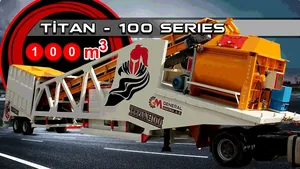 100 m3 Capacity Mobile Ready Mix Concrete Batching Plant Shipment
