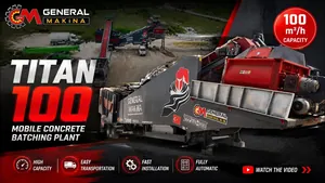 TITAN 100 Mobile Concrete Batch Plant with Pre-Feeding System